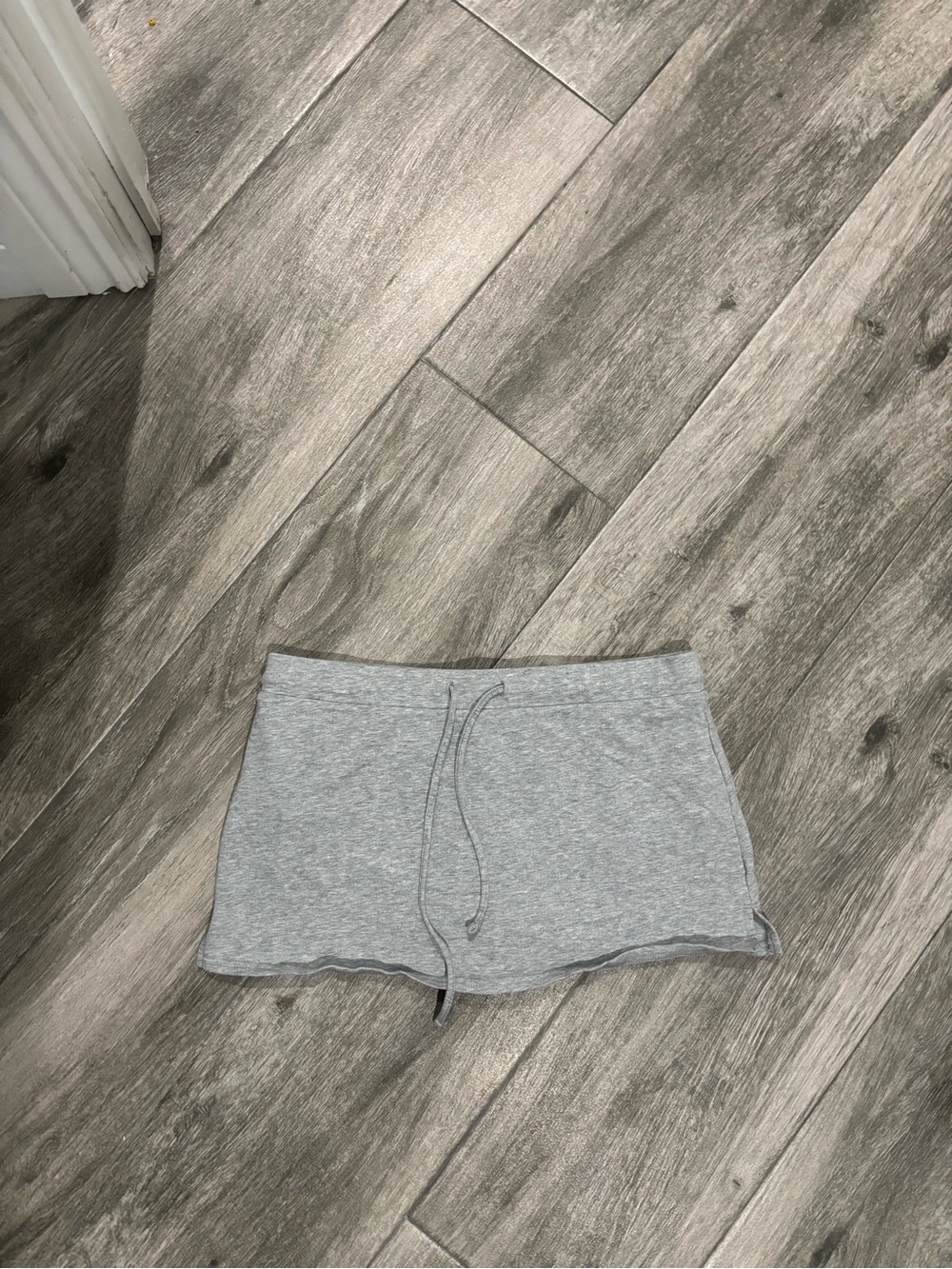 Lightweight Gray Drawstring Skort Shorts for Women
